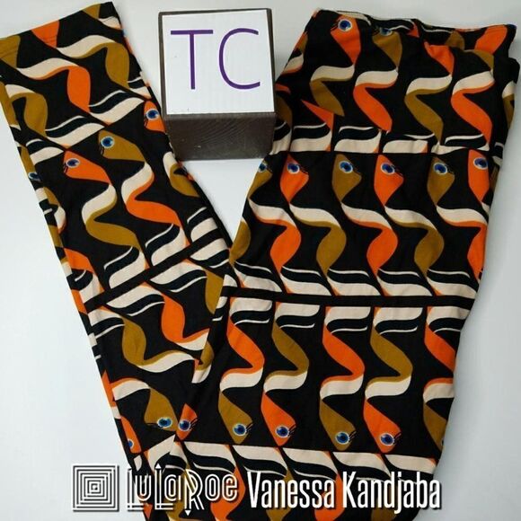 LuLaRoe TC Leggings Worms Snakes NEW - Picture 1 of 1